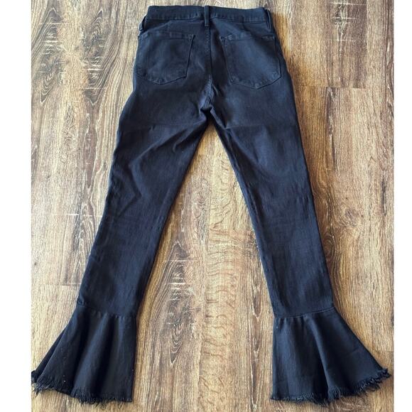 Frame Black Denim Flare Skinny Jeans Size 26 - Picture 9 of 9